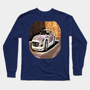 Gray Car Cartoon Long Sleeve T-Shirt